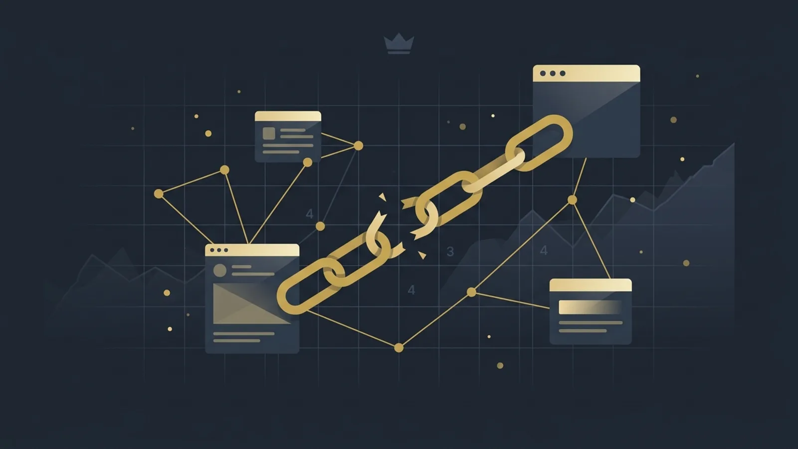 Chain links symbolizing the importance of quality backlinks
