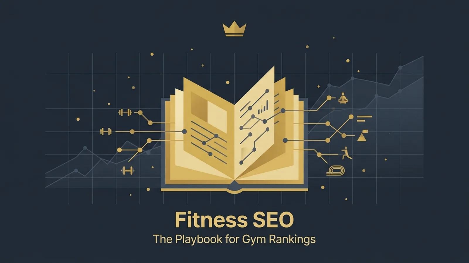 Fitness SEO hero illustration for the Rank Crown Local SEO guide