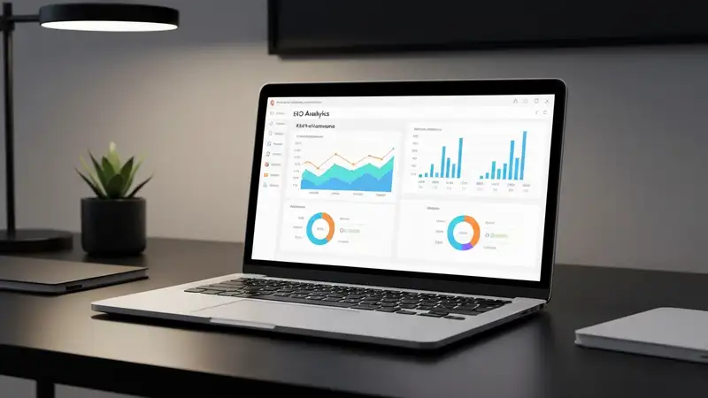 SEO analytics dashboard displaying key performance metrics