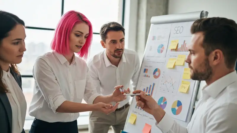 Build an SEO Dashboard workflow overview showing search-visibility signals and ranking factors