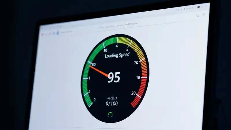 Website performance score on a speed testing tool